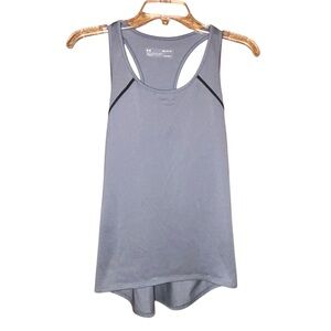 Under Armour HeatGear Racerback Tank Top Women’s Size Medium Gray‎ Loose Fit